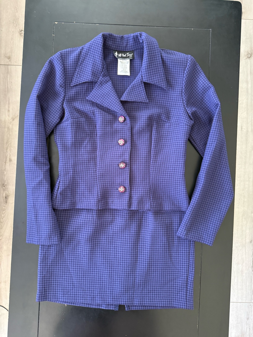 All that Jazz Deep Purple Textured Two-Piece Set - Picture 6 of 6